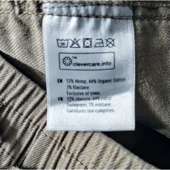 TenTree Shorts Women's L XL Hemp Organic Cotton Drawstring Waist Pockets Tan - Picture 7 of 7